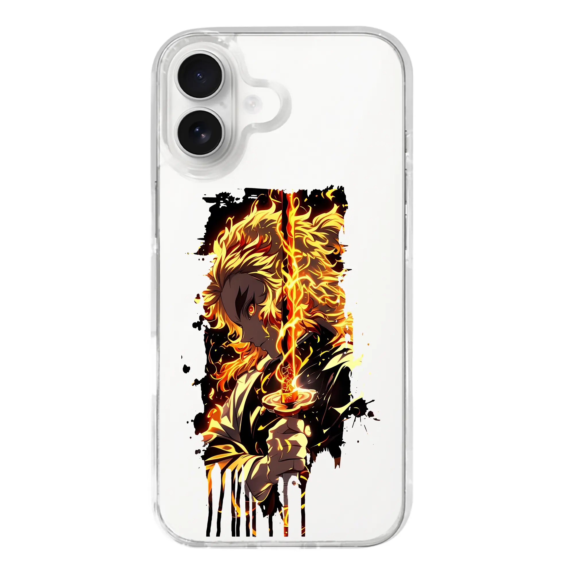 鬼滅の刃 グッズ,煉獄 杏寿郎 - iPhone 17シリーズ 透明スマホケース – 薄型・耐衝撃・精密フィット保護カバー